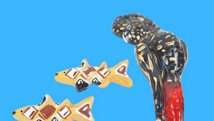 Monte Lupo Paint a clay mullet fish or black cockatoo with Monte Lupo Image Website template