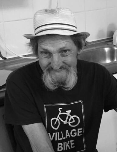 Village Bike_Headshot portrait BW